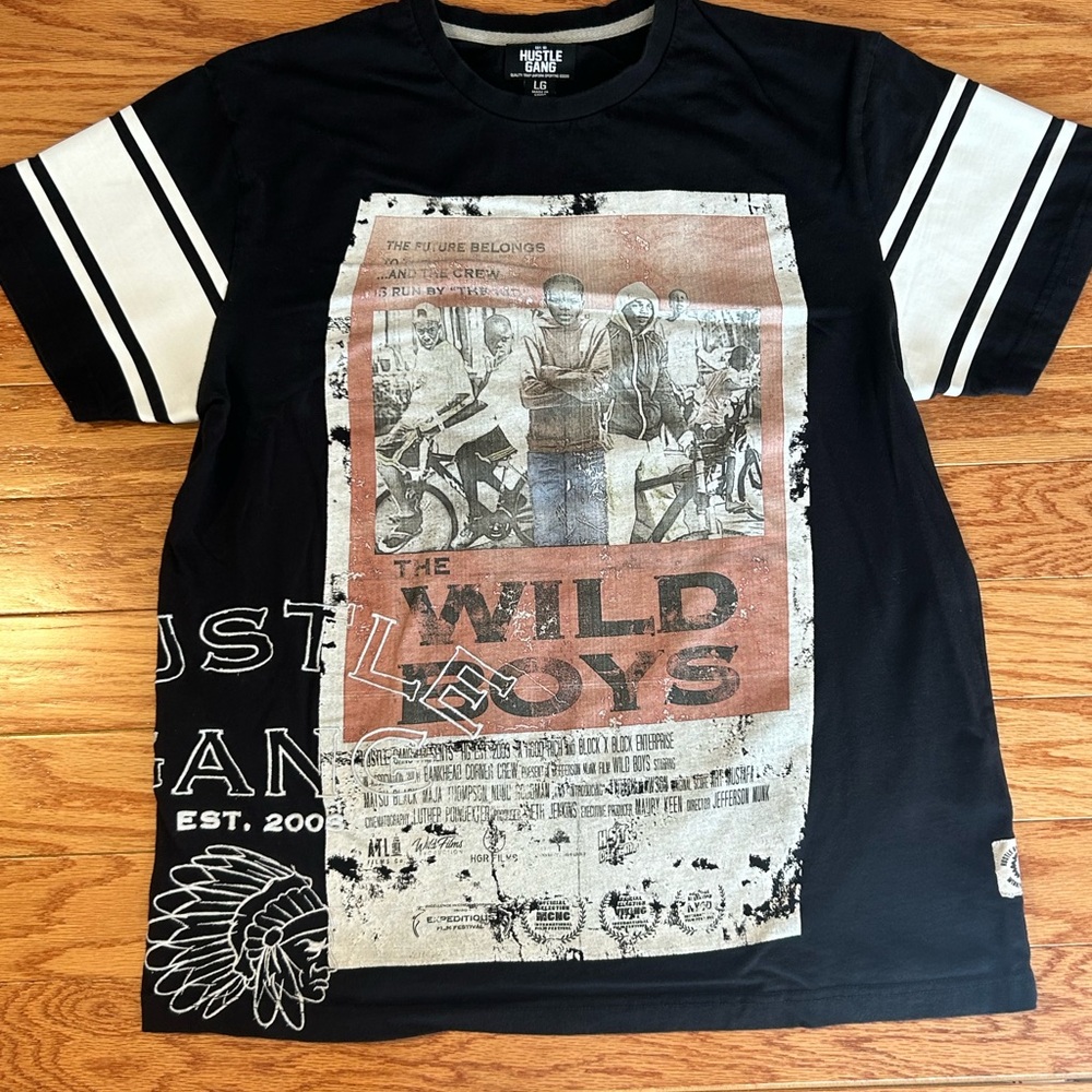 Hustle Gang Black Graphic T-Shirt for Men